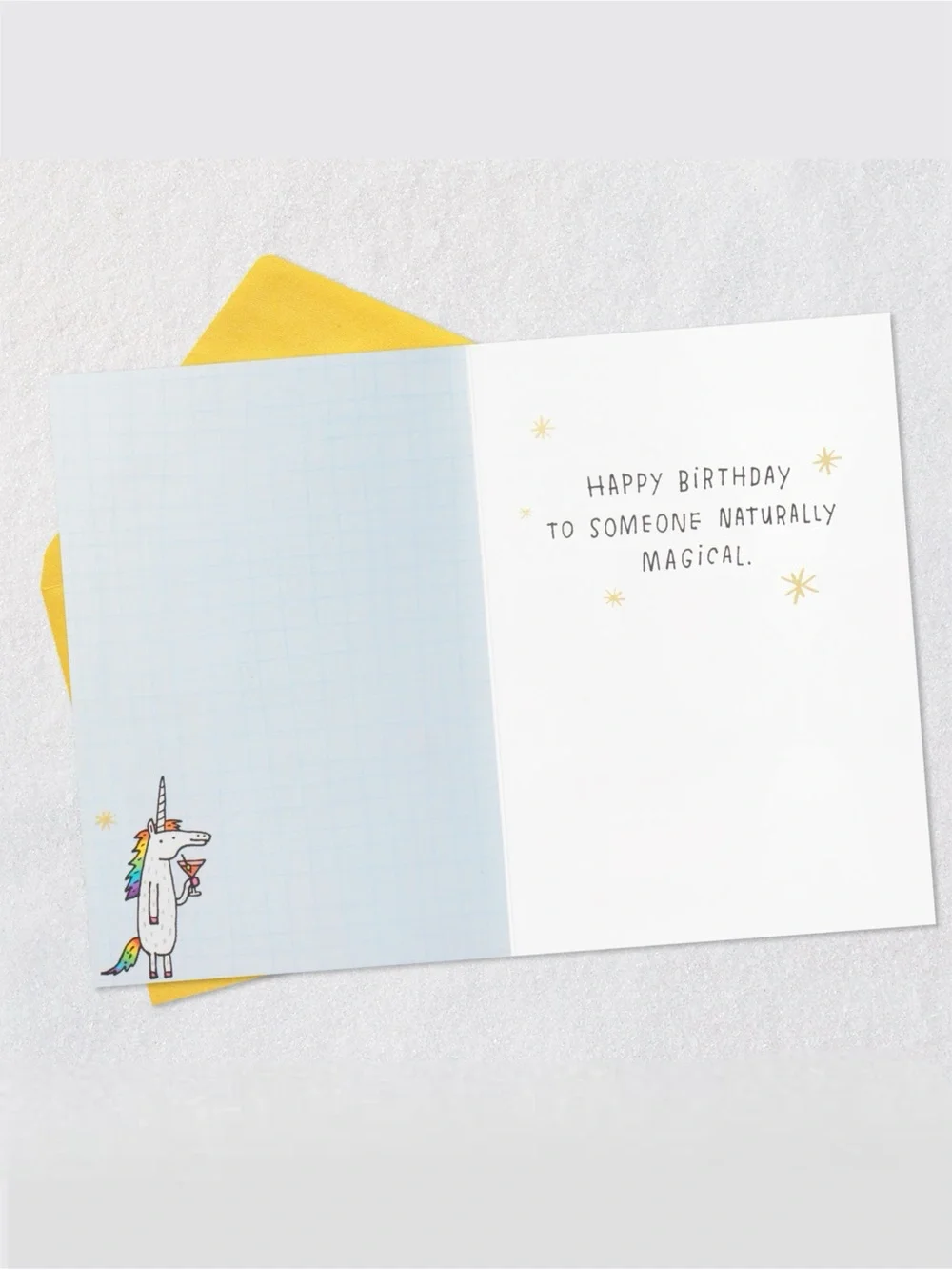 New Unicorn Horse Rainbow Magical Funny Hallmark Happy Birthday Card & Envelope